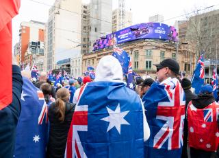 anti-migration protest in Australia