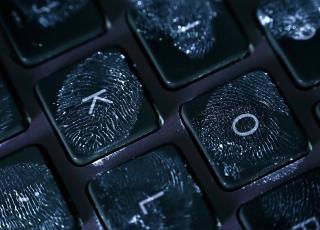Fingerprint on keyboard
