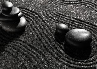 rocks in sand